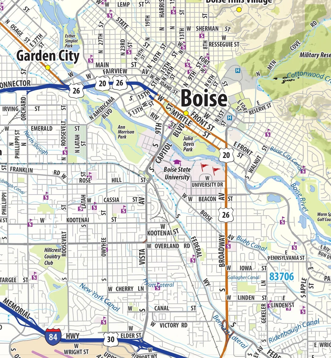 boise city map boise city map