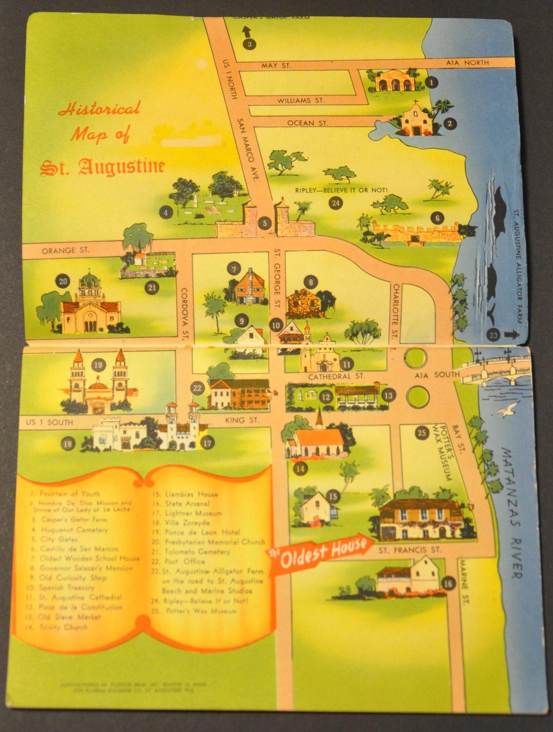 Guide Book And Map St Augustine Florida Curtis Wright Maps
