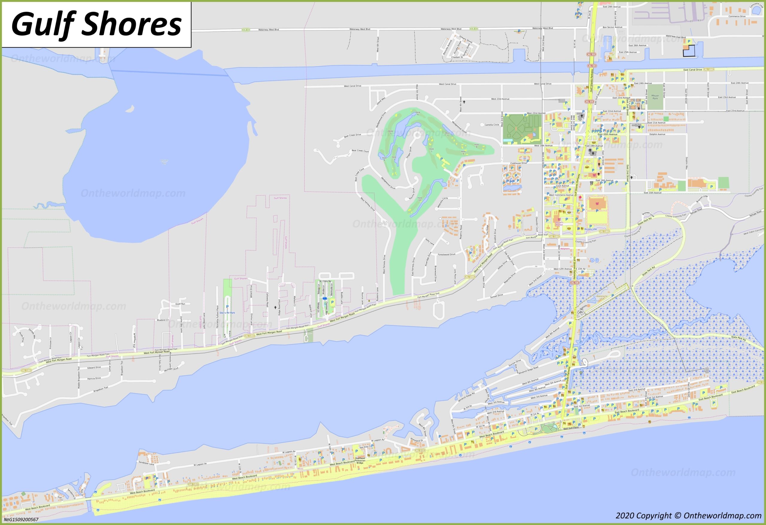 Gulf Shores Map Alabama U S Discover Gulf Shores With Detailed Maps