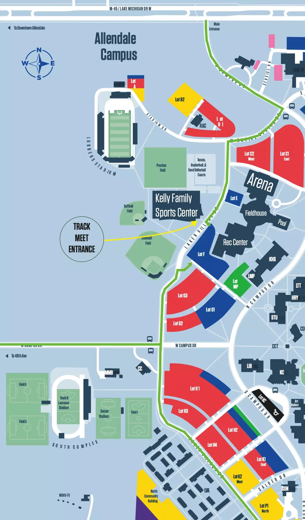 GVSU Kelly Family Sports Center Spectator Guide Grand Valley State University Athletics