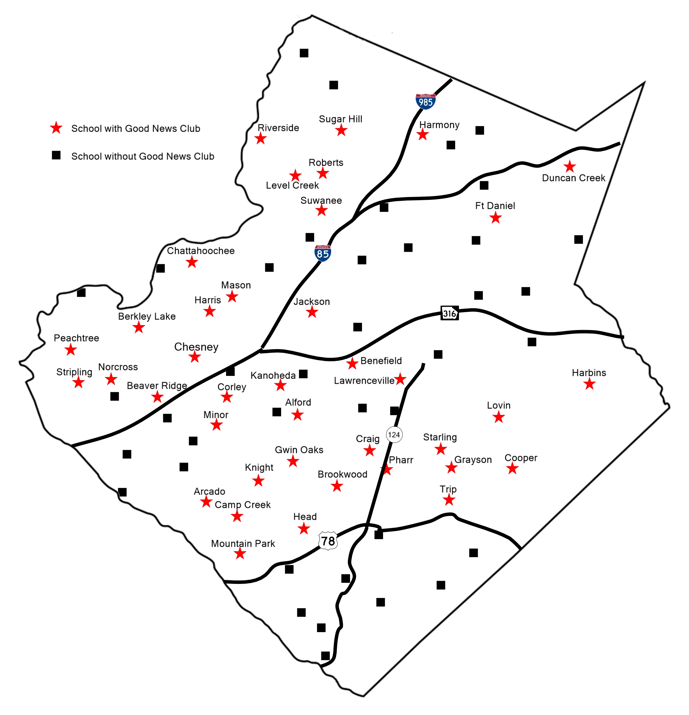 map of gwinnett county