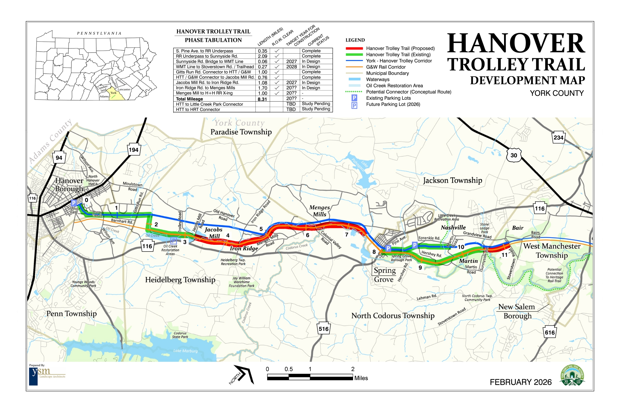 Hanover Trolley Trail York County Rail Trail Authority