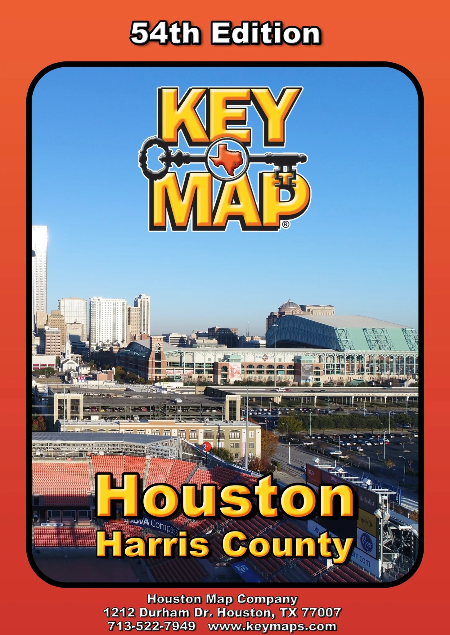 Harris County 54th Edition Key Map Atlas Houston Map Company