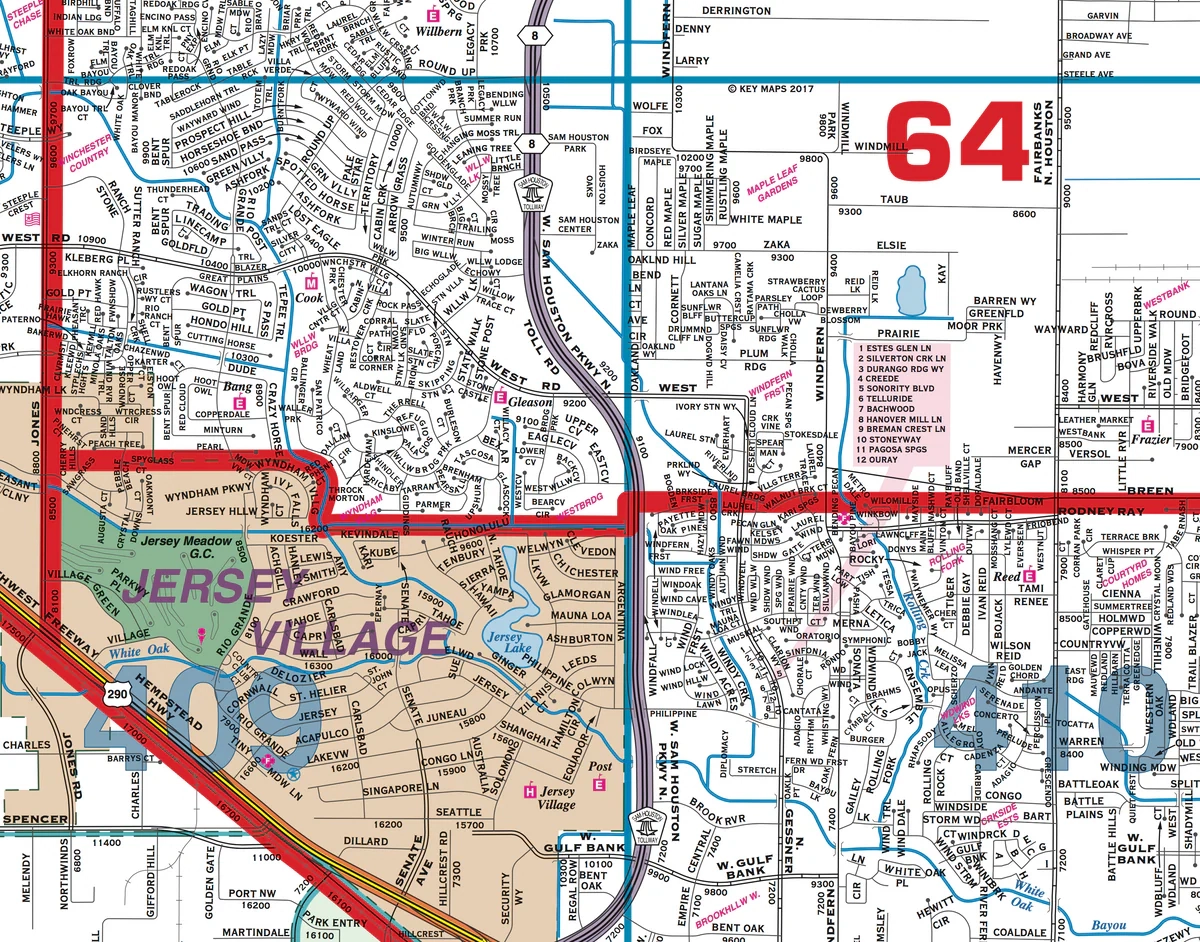 Harris County Wall Map 2025 Houston Map Company