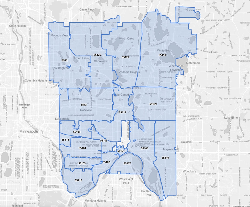 Hennepin Ramsey County Zip Code Map Grumdahl Group