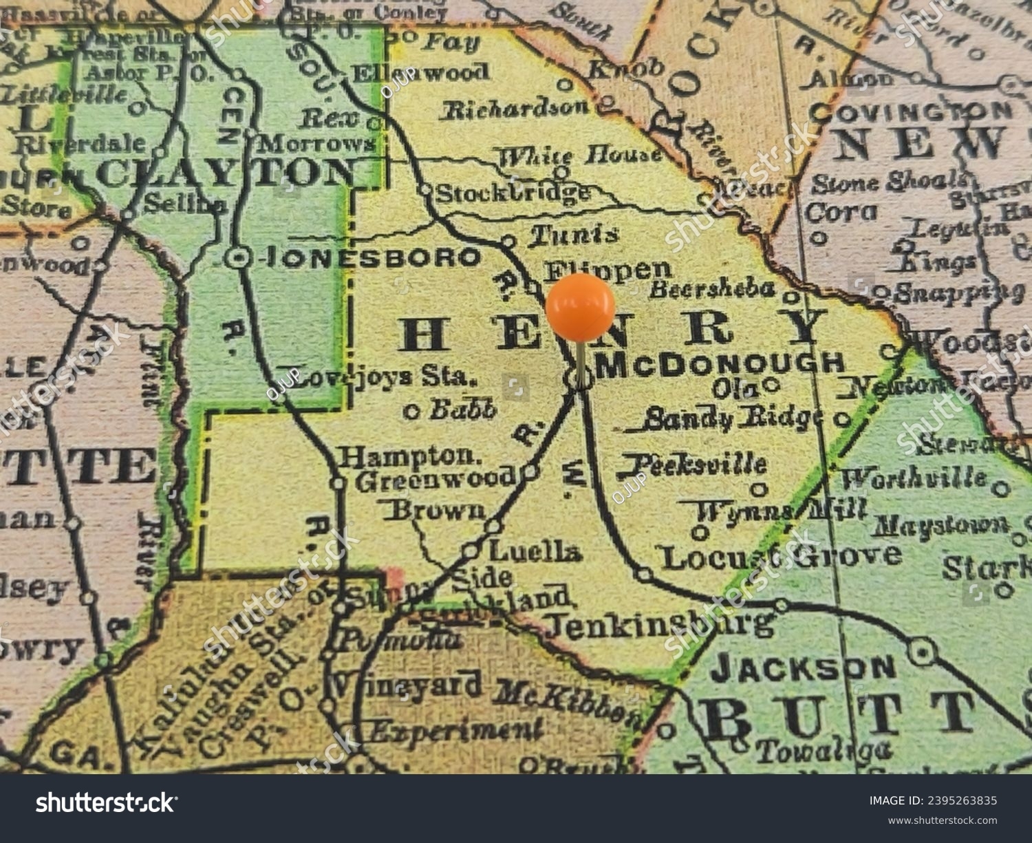 Henry County Georgia Marked By Orange Stock Photo 2395263835 Shutterstock