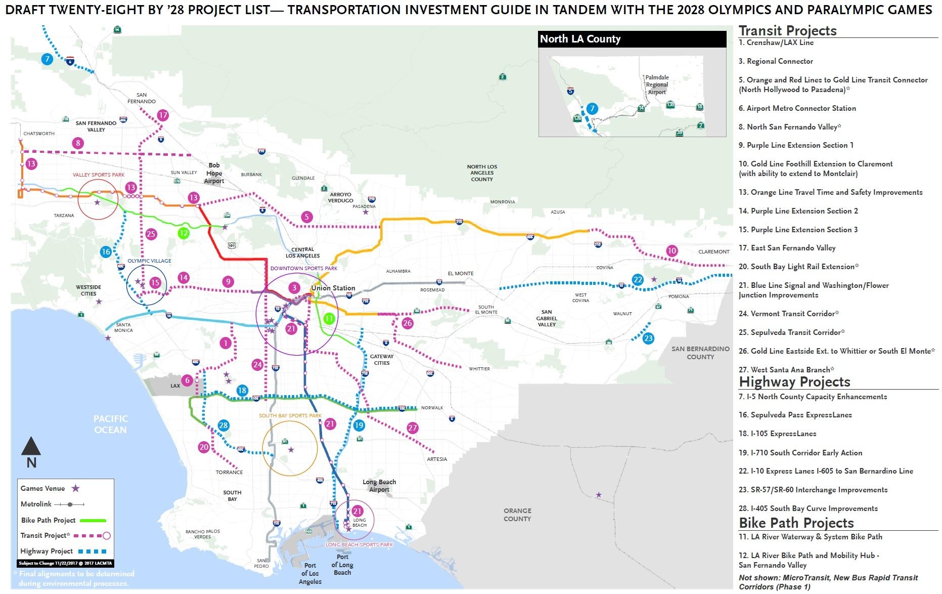 Here Are The 28 Projects That Metro Could Complete Before The 2028 Olympics Urbanize LA