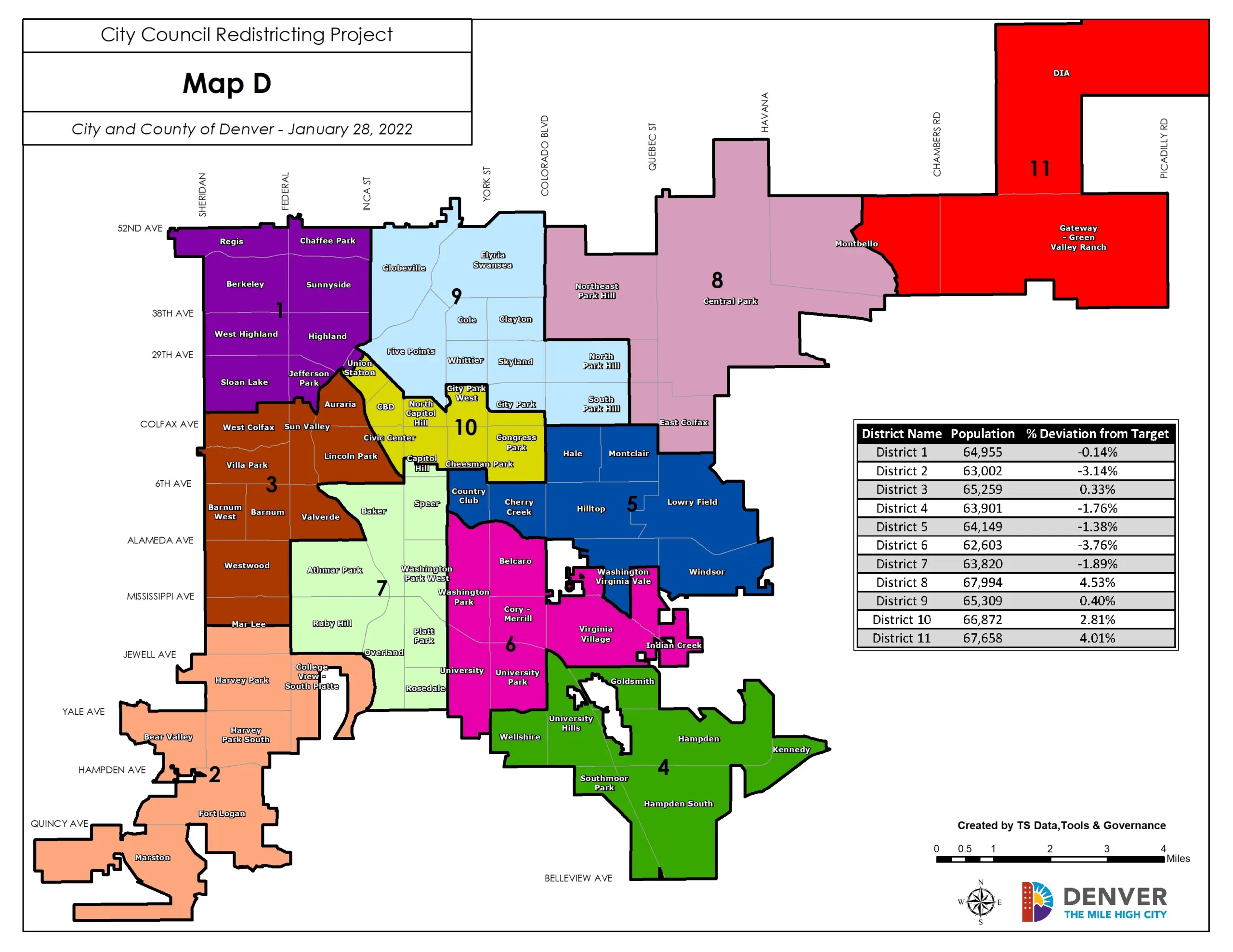 Here Are The Six Denver City Council District Maps That Could Shape City Elections For The Next Decade