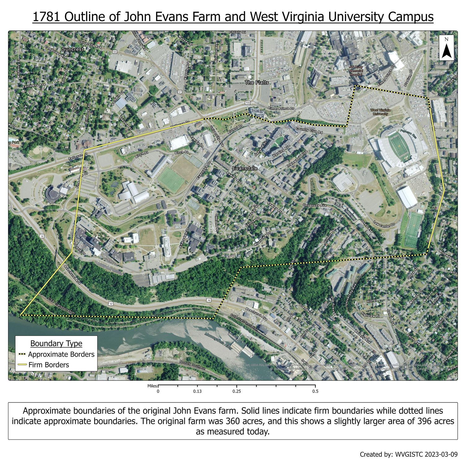 wvu map of campus