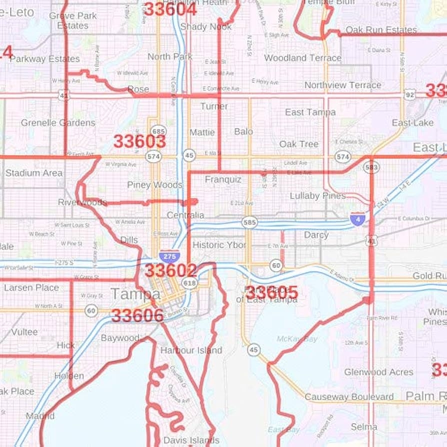 Hillsborough County Florida Zip Codes 48 X 36 Laminated Wall Map Amazon sg Office Products Hillsborough County Florida Zip Codes 48 X 36 Laminated Wall Map Amazon sg Office Products