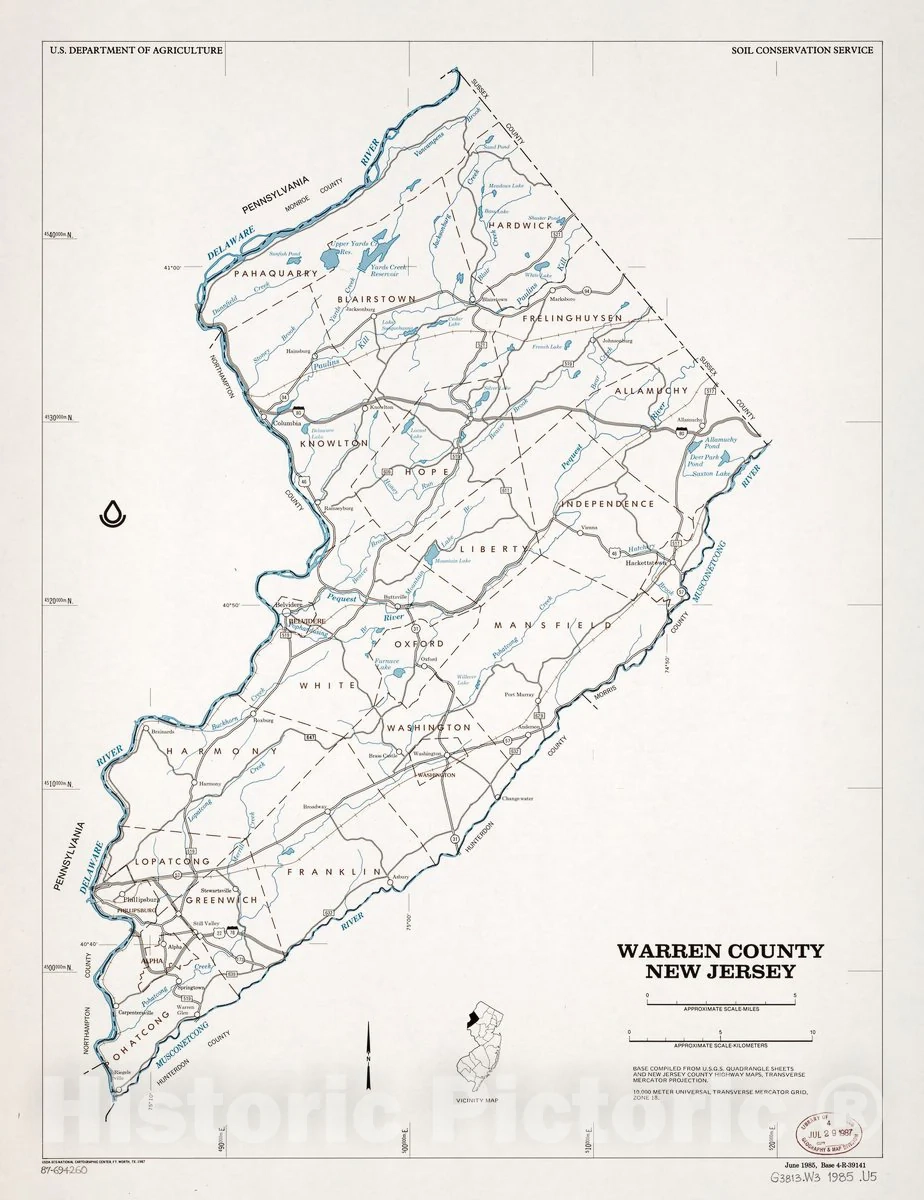map warren county nj