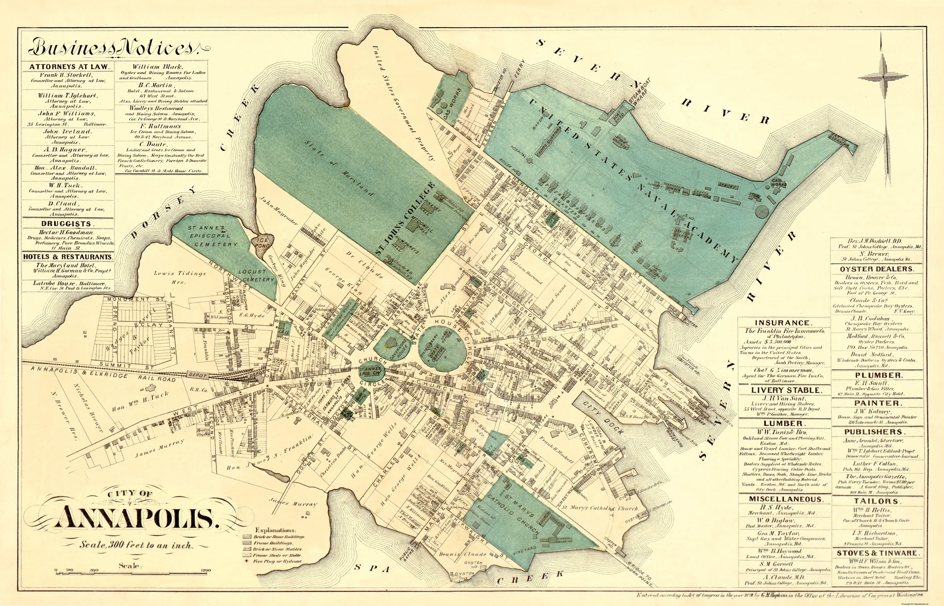 Historic City Map Annapolis Maryland County Hopkins 1878 Vintage Maps Of The Past Historic City Map Annapolis Maryland County Hopkins 1878 Vintage Maps Of The Past
