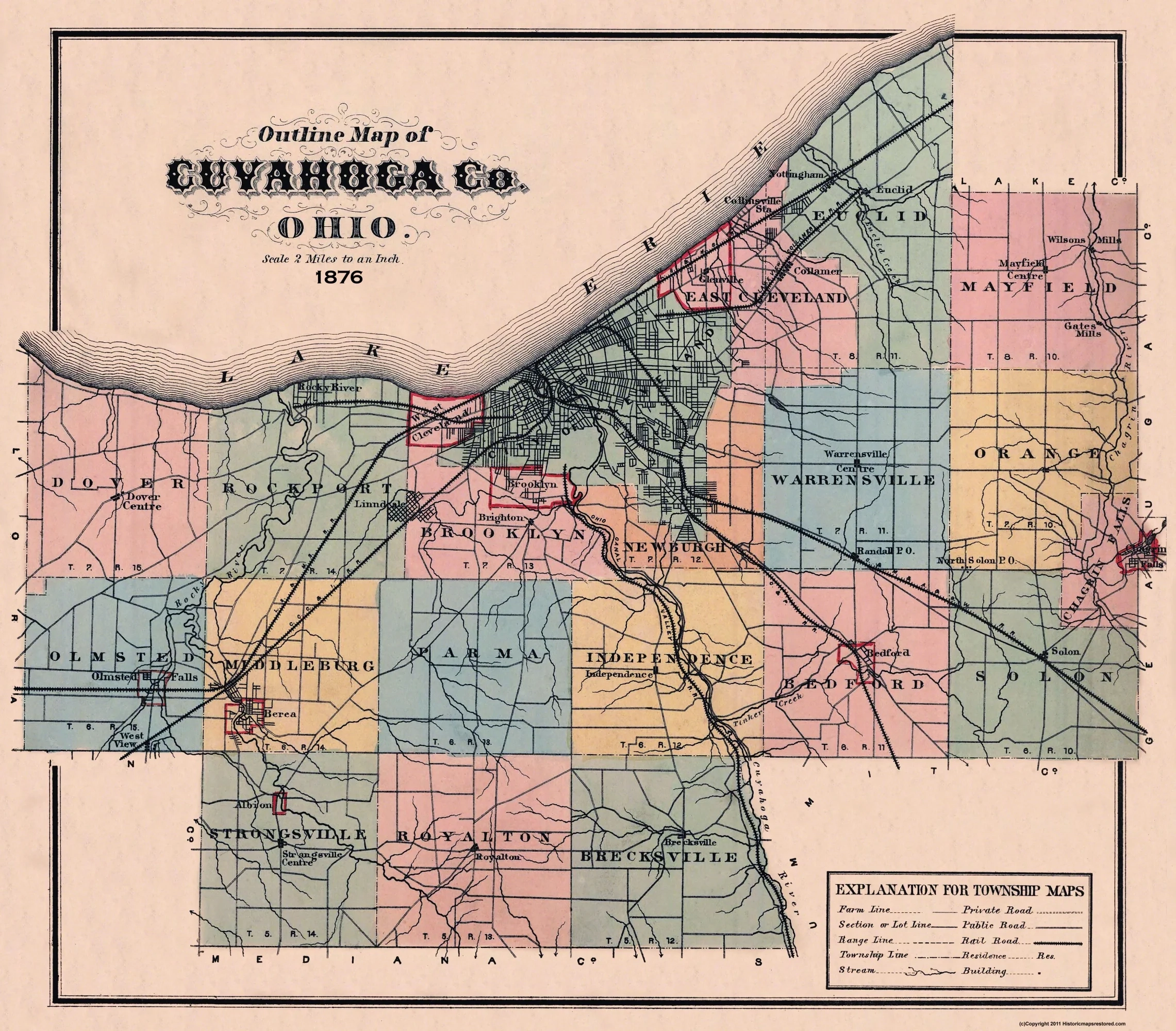 Historic County Map Cuyahoga County Ohio Outline 1876 Vintage Wa Maps Of The Past Historic County Map Cuyahoga County Ohio Outline 1876 Vintage Wa Maps Of The Past