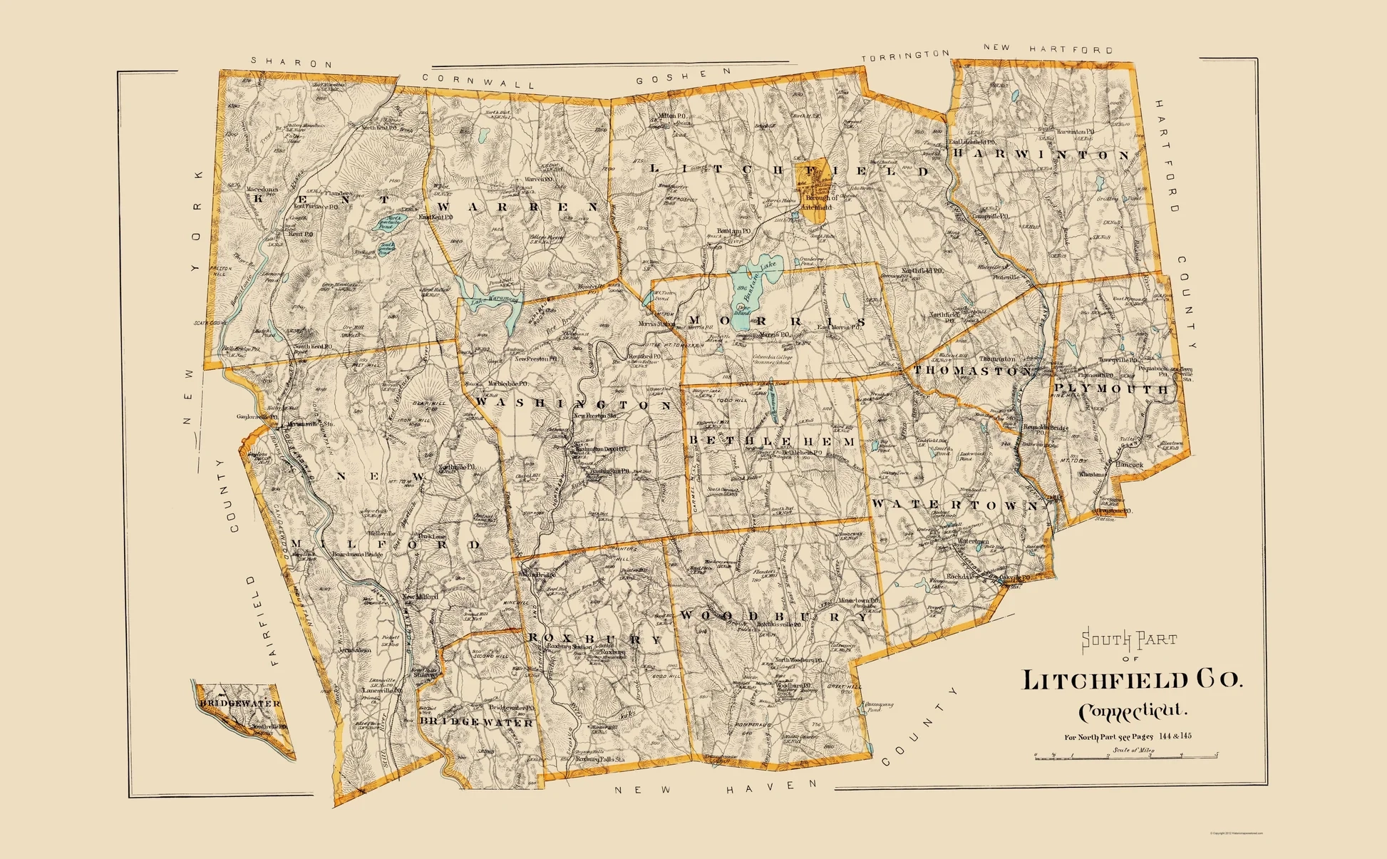 Historic County Map Litchfield County Connecticut Hurd 1893 Vint Maps Of The Past Historic County Map Litchfield County Connecticut Hurd 1893 Vint Maps Of The Past
