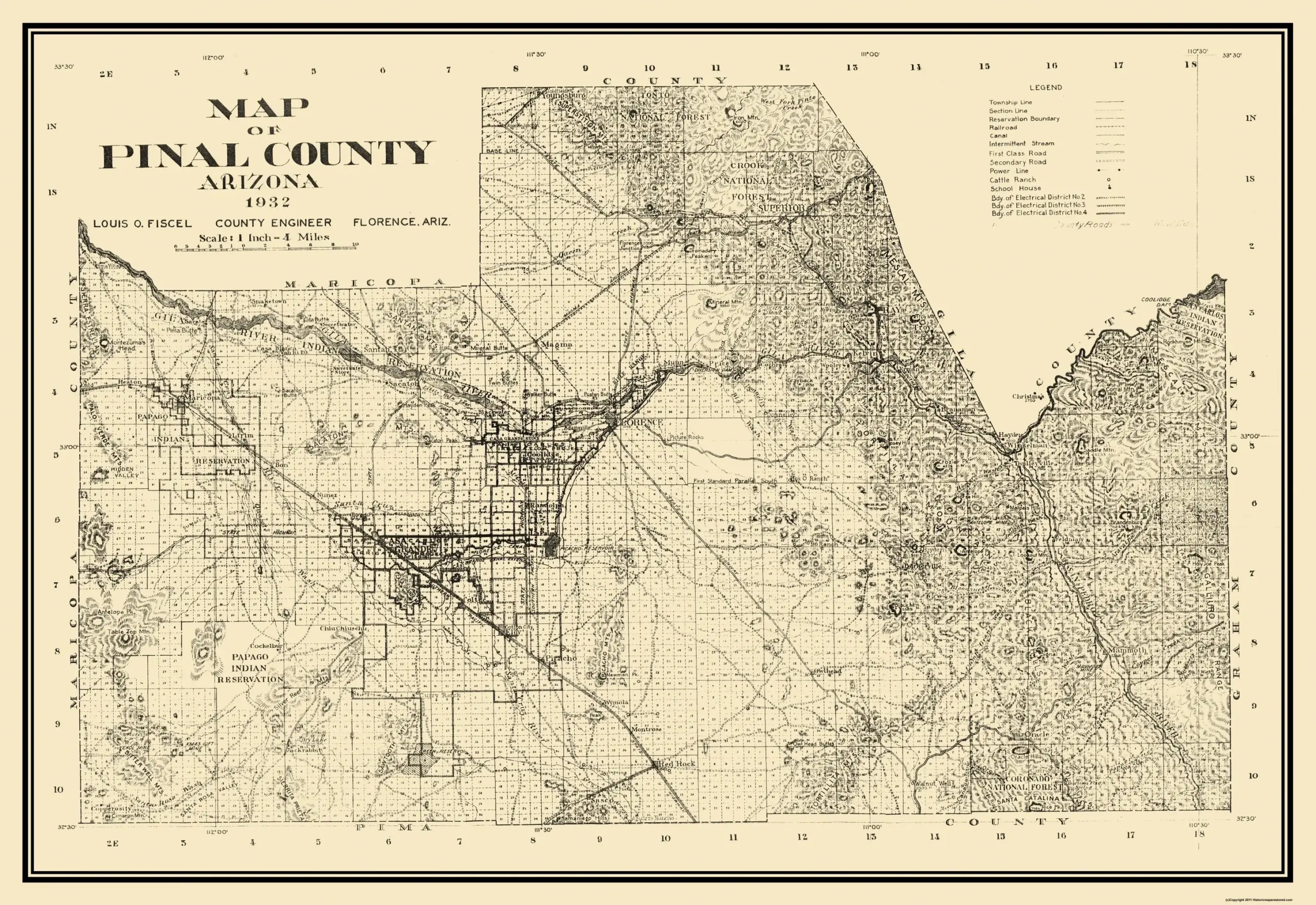 pinal county arizona map