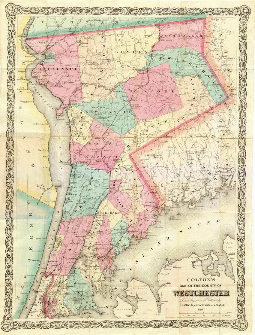 map of westchester county new york state