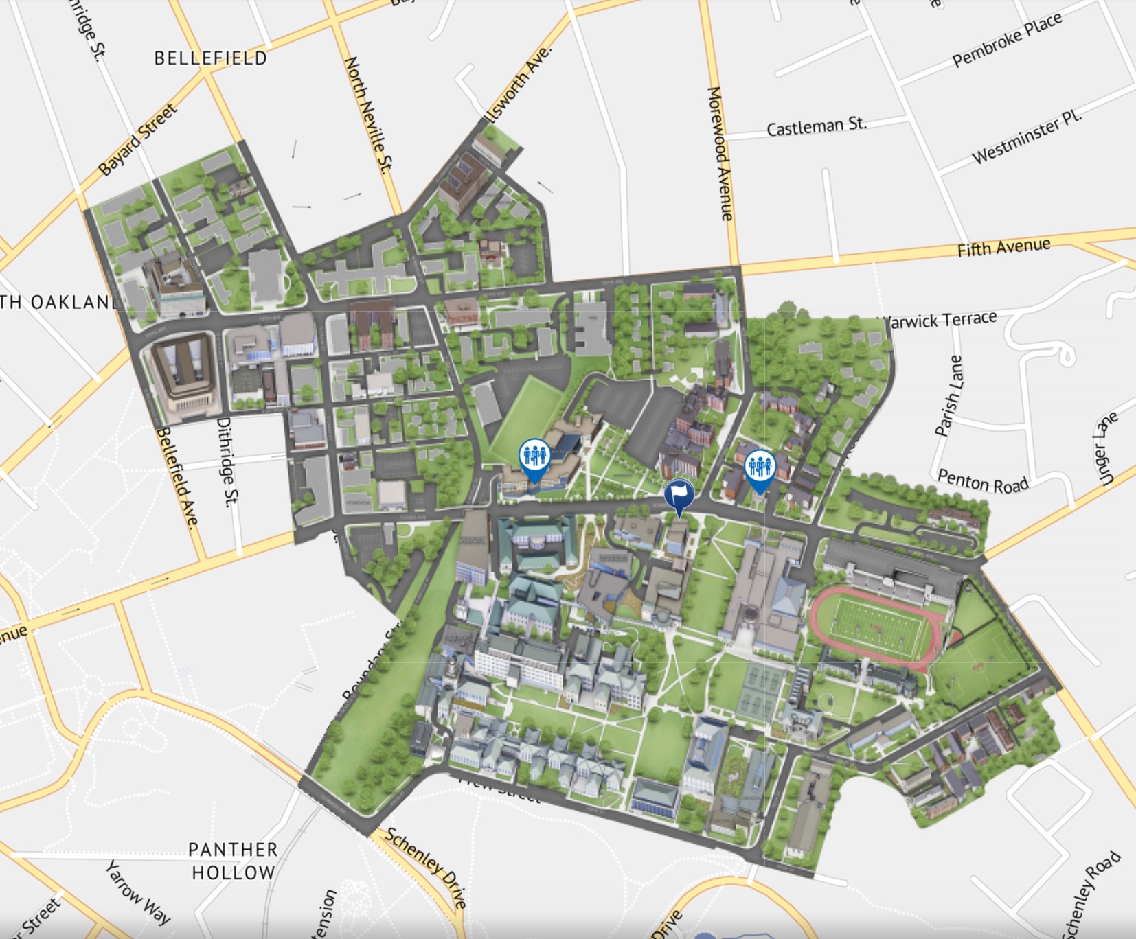 map of cmu campus map of cmu campus