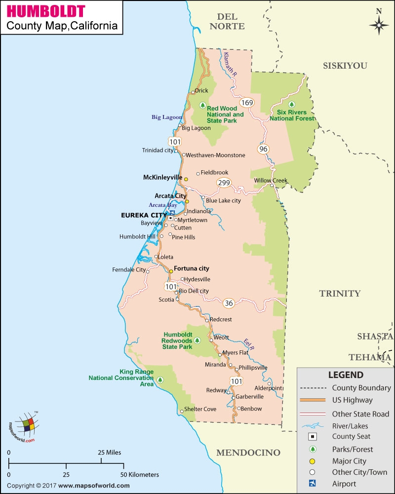 Humboldt County Map Map Of Humboldt County California Humboldt County Map Map Of Humboldt County California