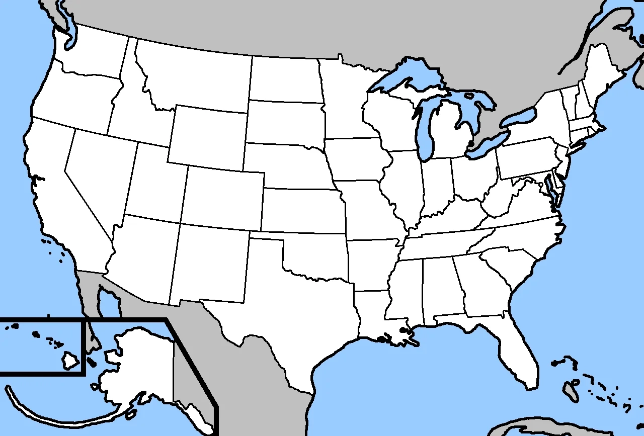I Made A Blank Map Of The United States Of America Feel Free To Use R Mapping