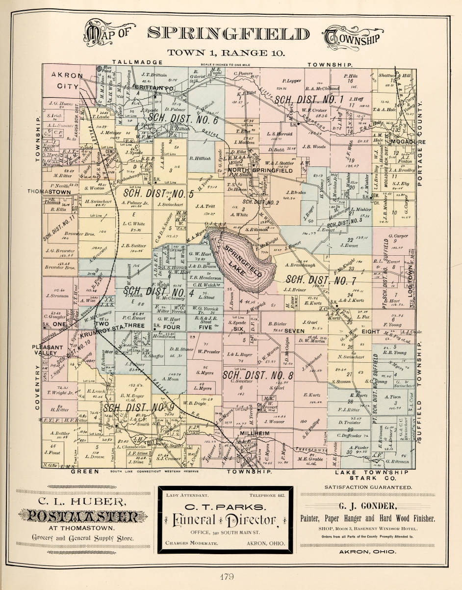 Illustrated Summit County Map 1891 Illustrated Summit County Ohio 1891 page 179 Online Map Room Summit Memory