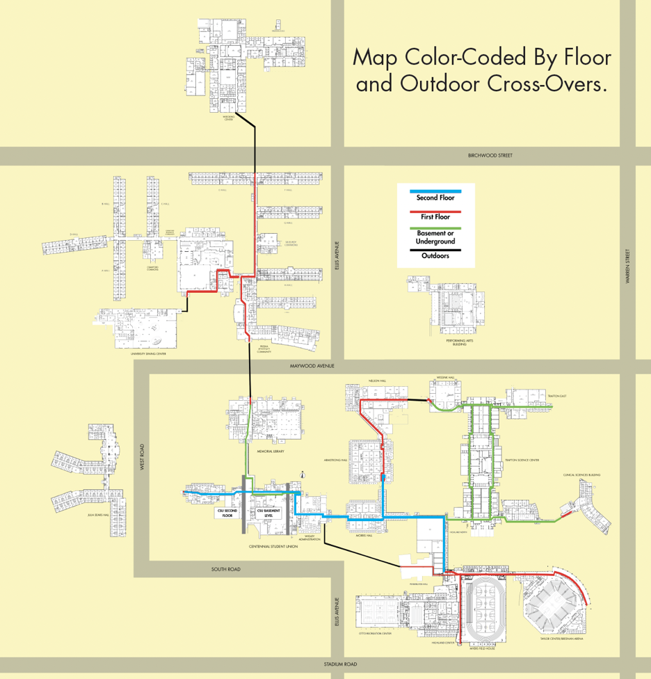 Indoor Walkways Map At Minnesota State Mankato Minnesota State University Mankato