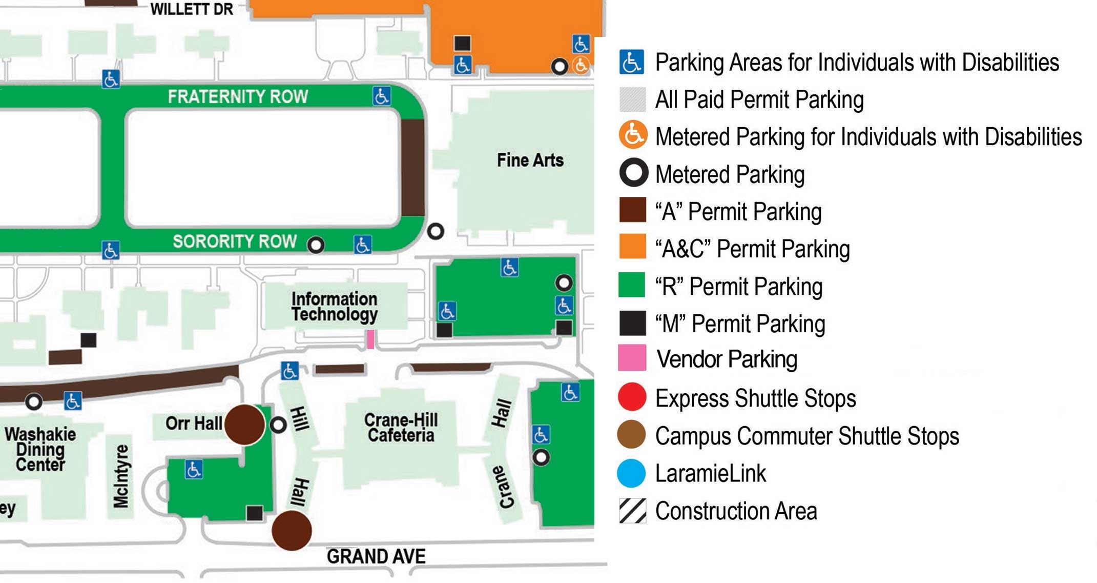 Information Technology Parking Map University Of Wyoming