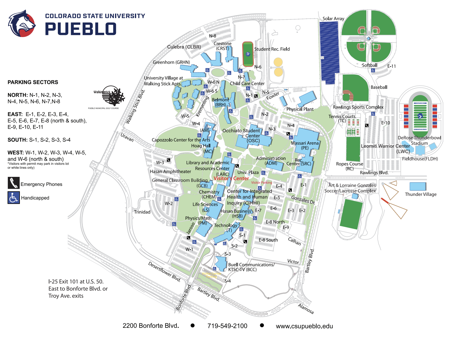 Interactive Map Campus CSU Pueblo
