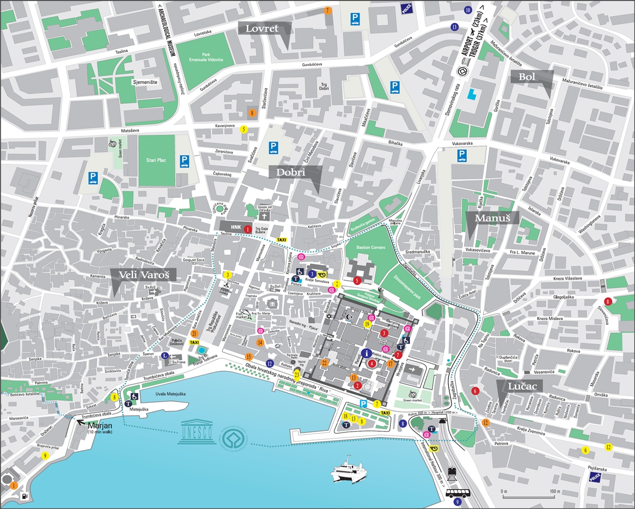Interactive Map Of The Old City Of Split In Croatia Interactive Map Of The Old City Of Split In Croatia