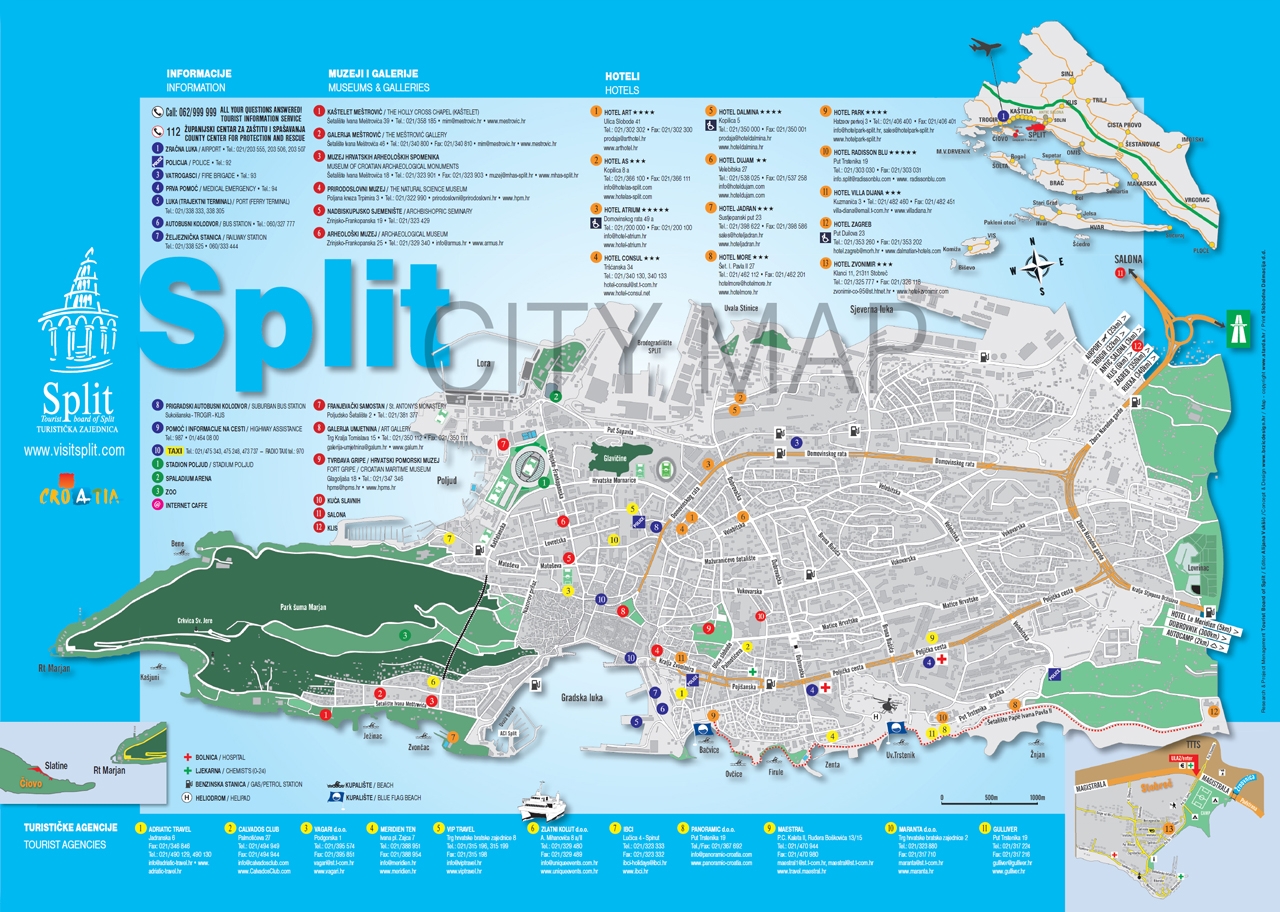 Interactive Map Of The Town Of Split In Croatia Interactive Map Of The Town Of Split In Croatia