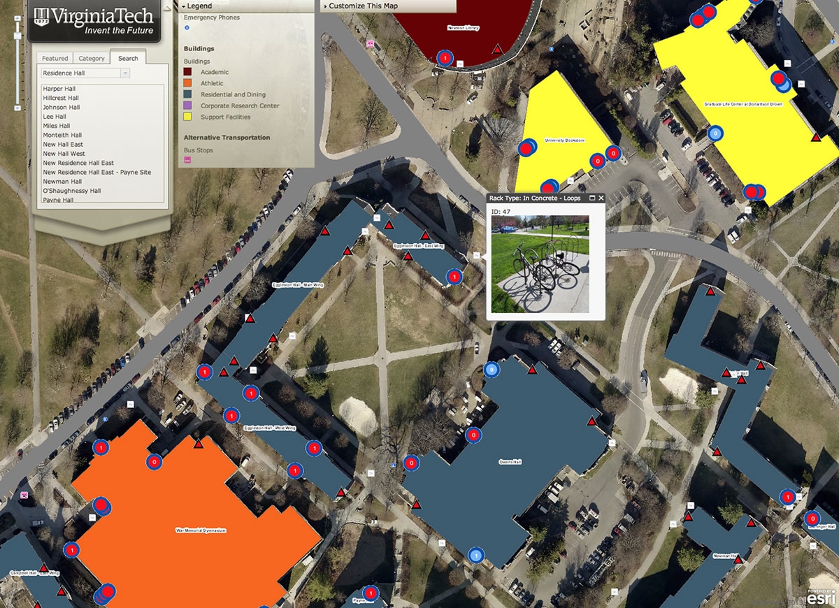 Interactive Virginia Tech Map Offers Customization Rich Data Layers Ease Of Use Virginia Tech News Virginia Tech