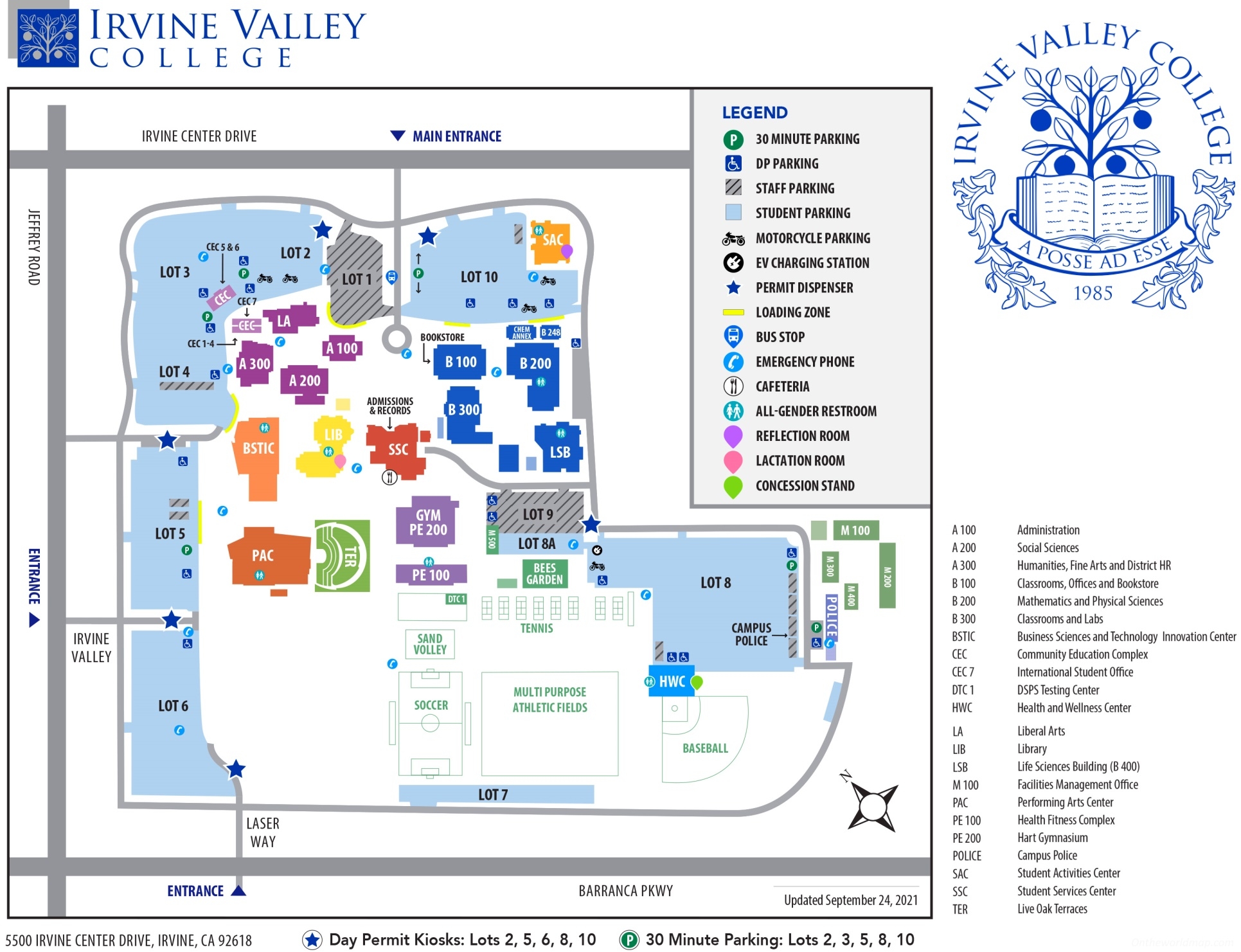 Irvine Valley College Campus Map Ontheworldmap