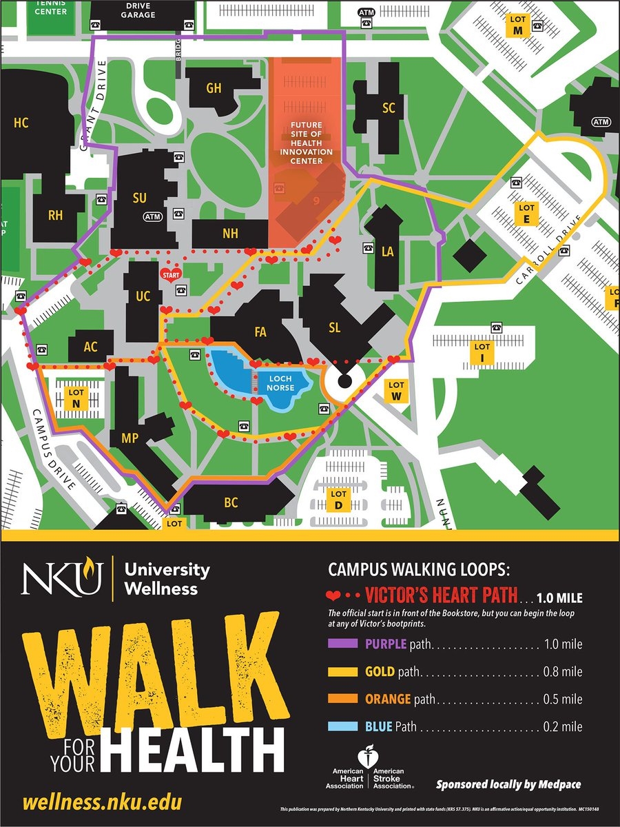 It s National Walking Day Walk Around The Campus Loops Including Victor s Heart Path look For The Bootprints