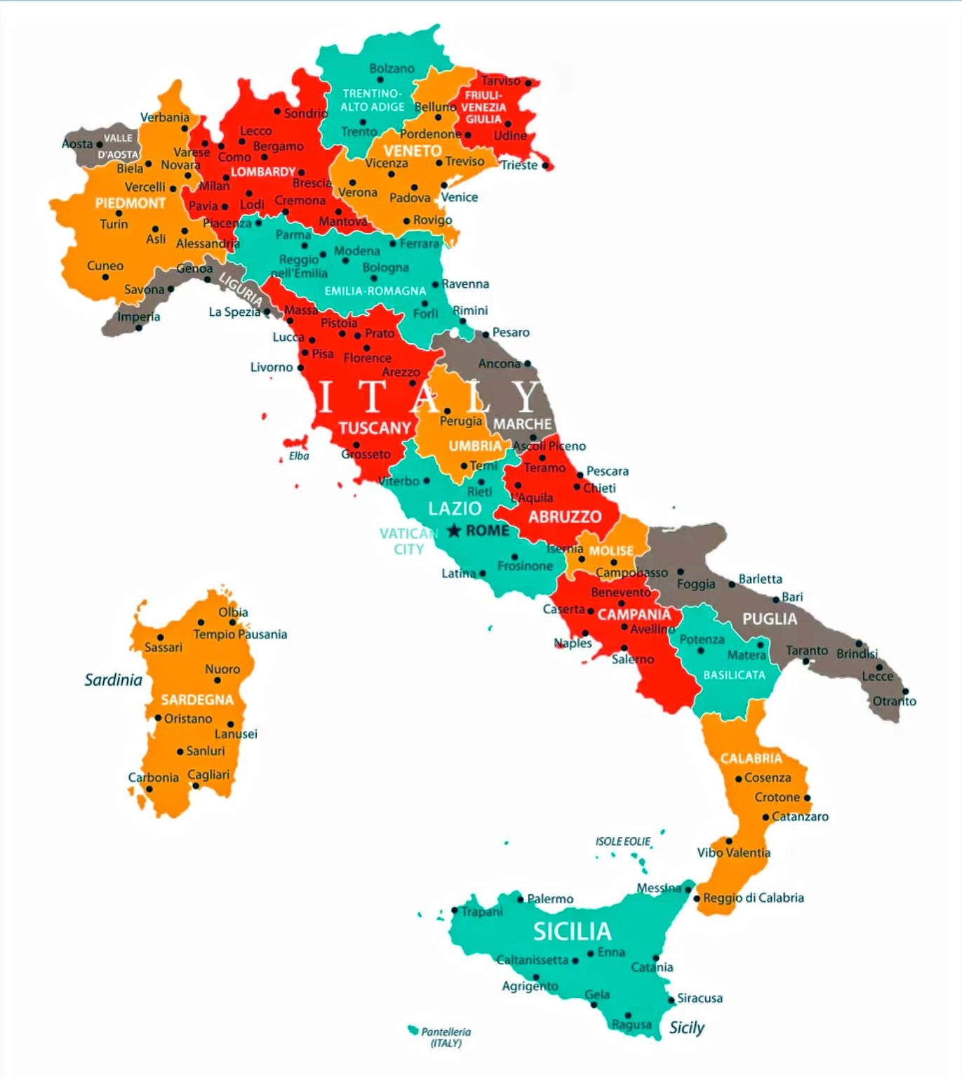 Italy Map Guide Of The World