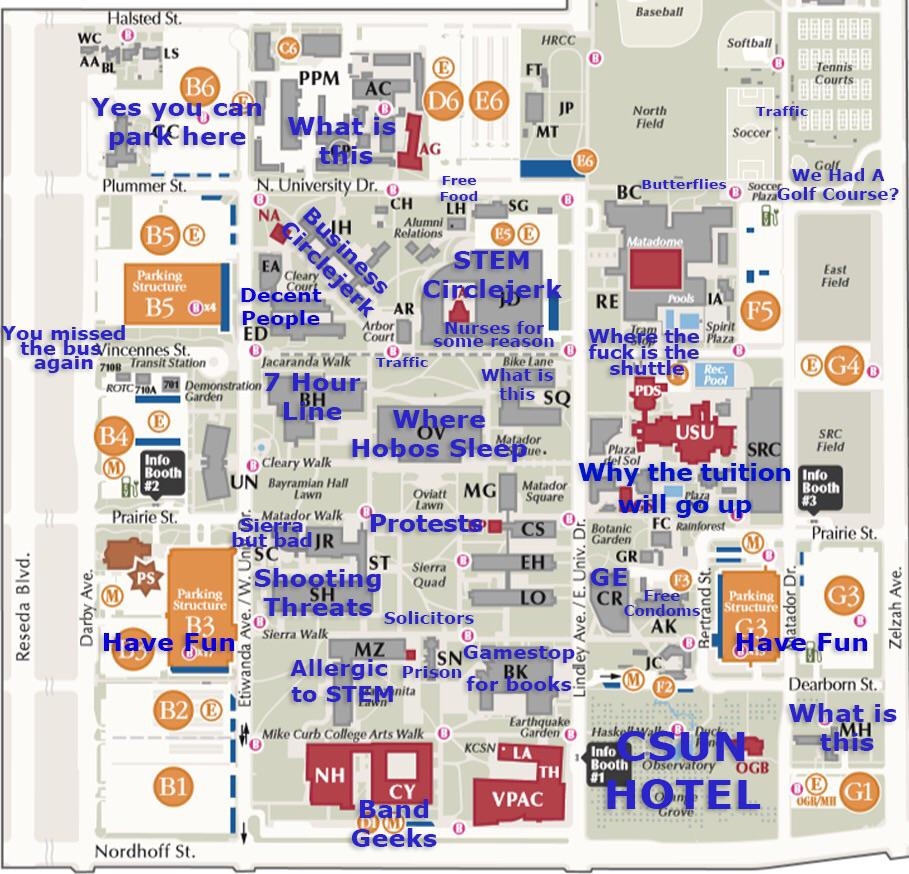 csun campus map csun campus map