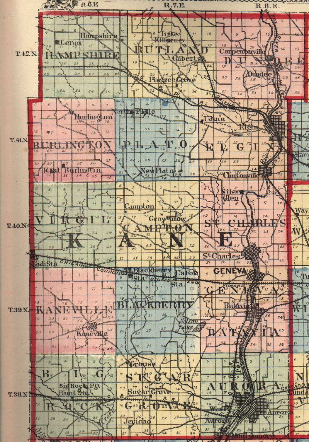 Kane County Illinois Maps And Gazetteers Kane County Illinois Maps And Gazetteers