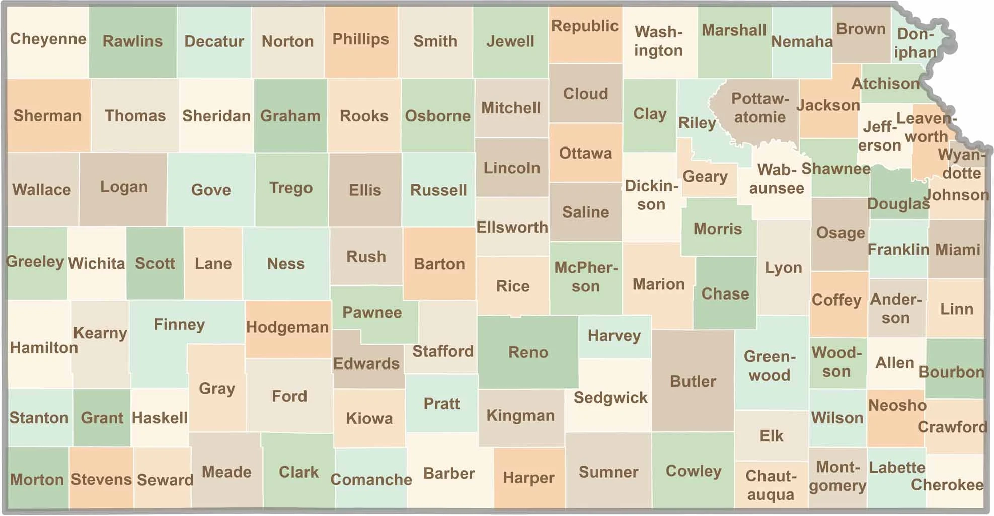 Kansas County Map US County Maps Kansas County Map US County Maps