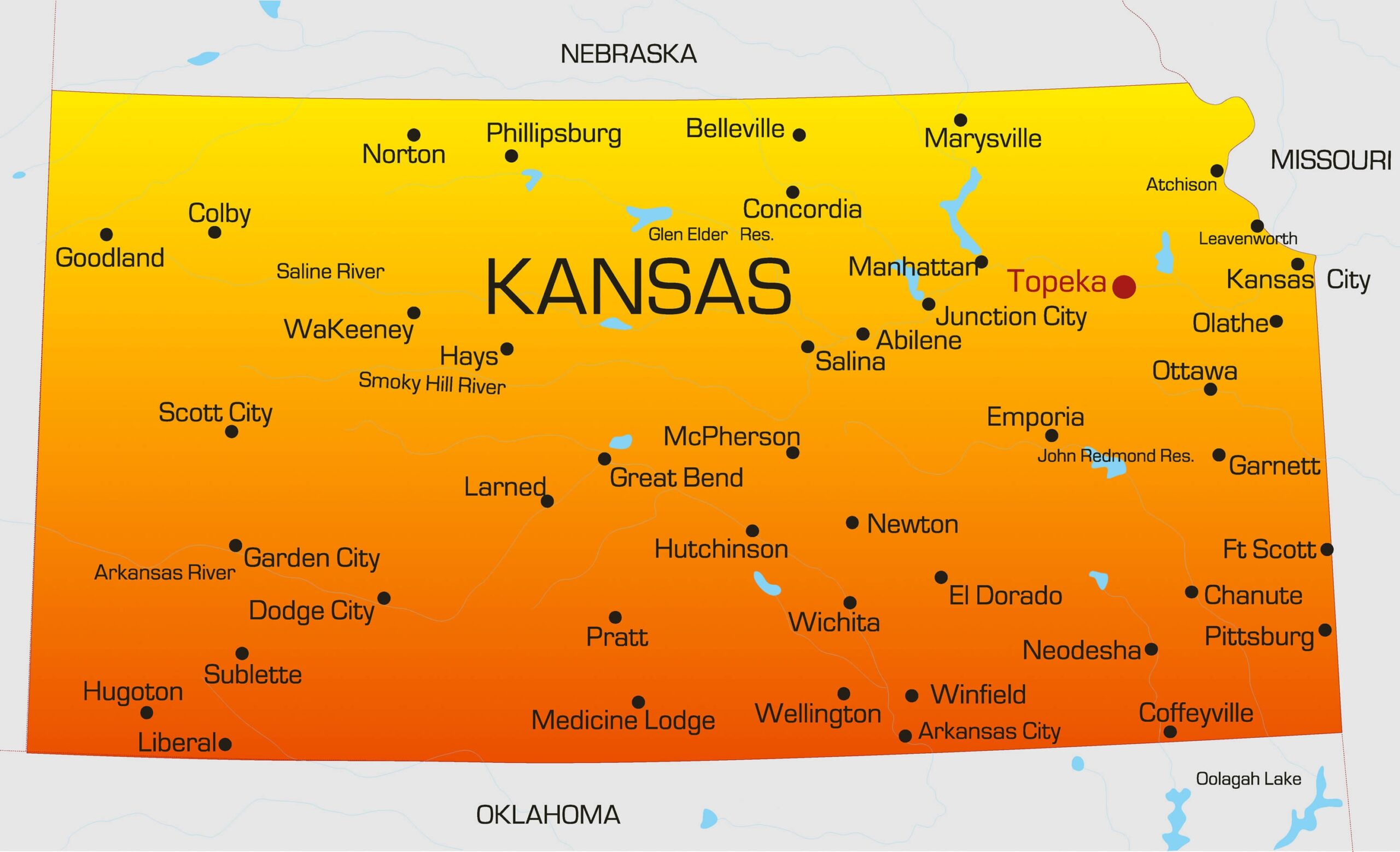Kansas Map Guide Of The World Kansas Map Guide Of The World
