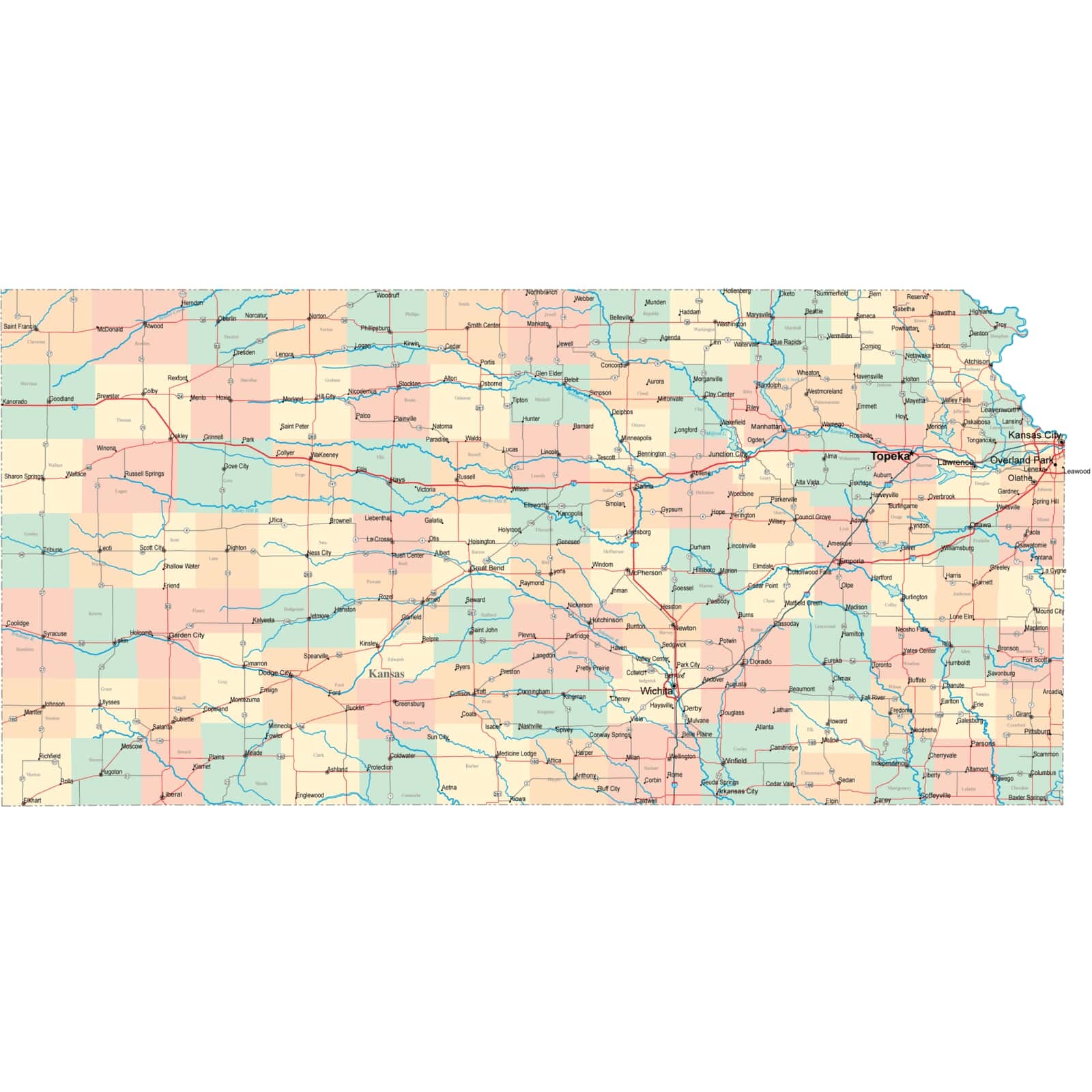 Kansas Road Map KS Road Map Kansas Highway Map Kansas Road Map KS Road Map Kansas Highway Map