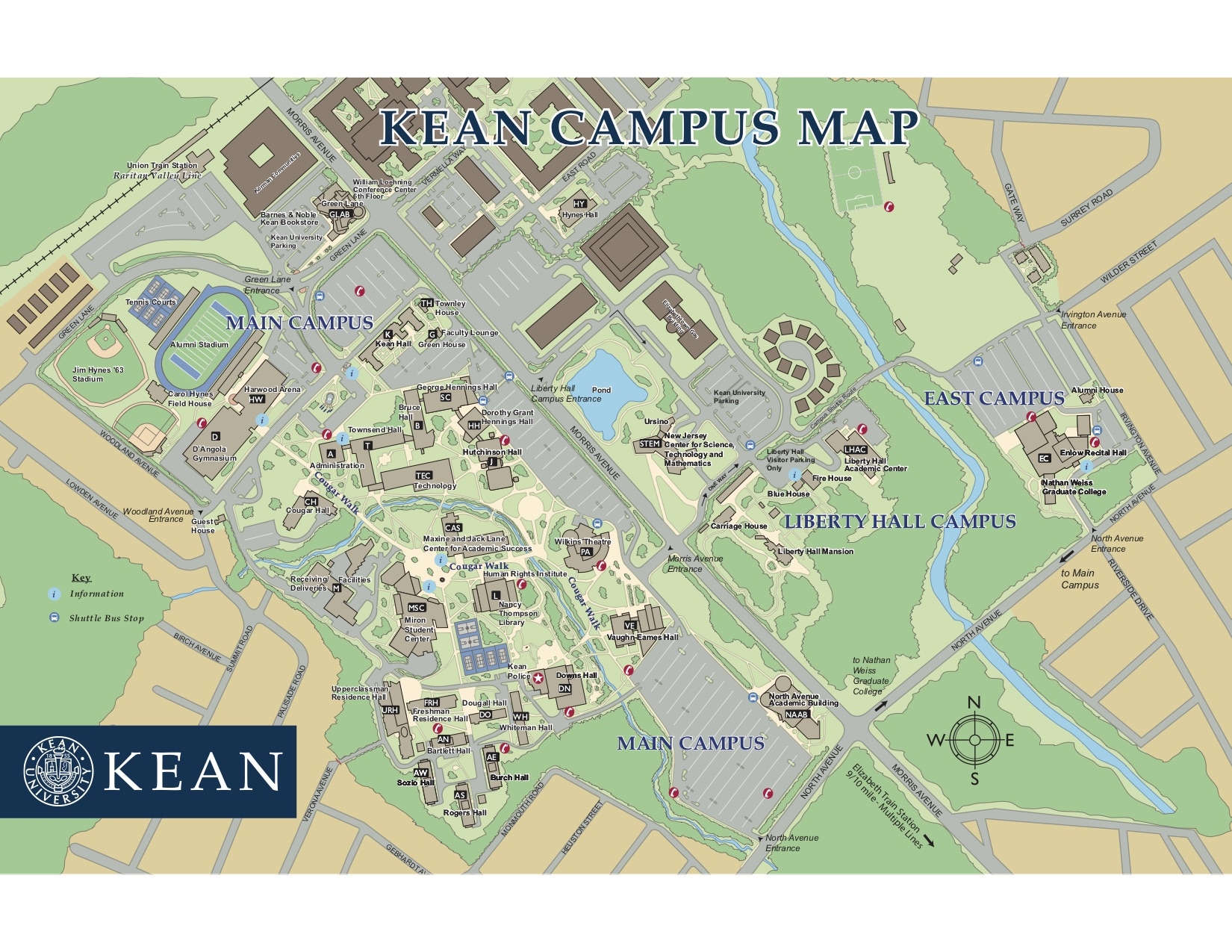 Kean University Campus Map Kean University Campus Map