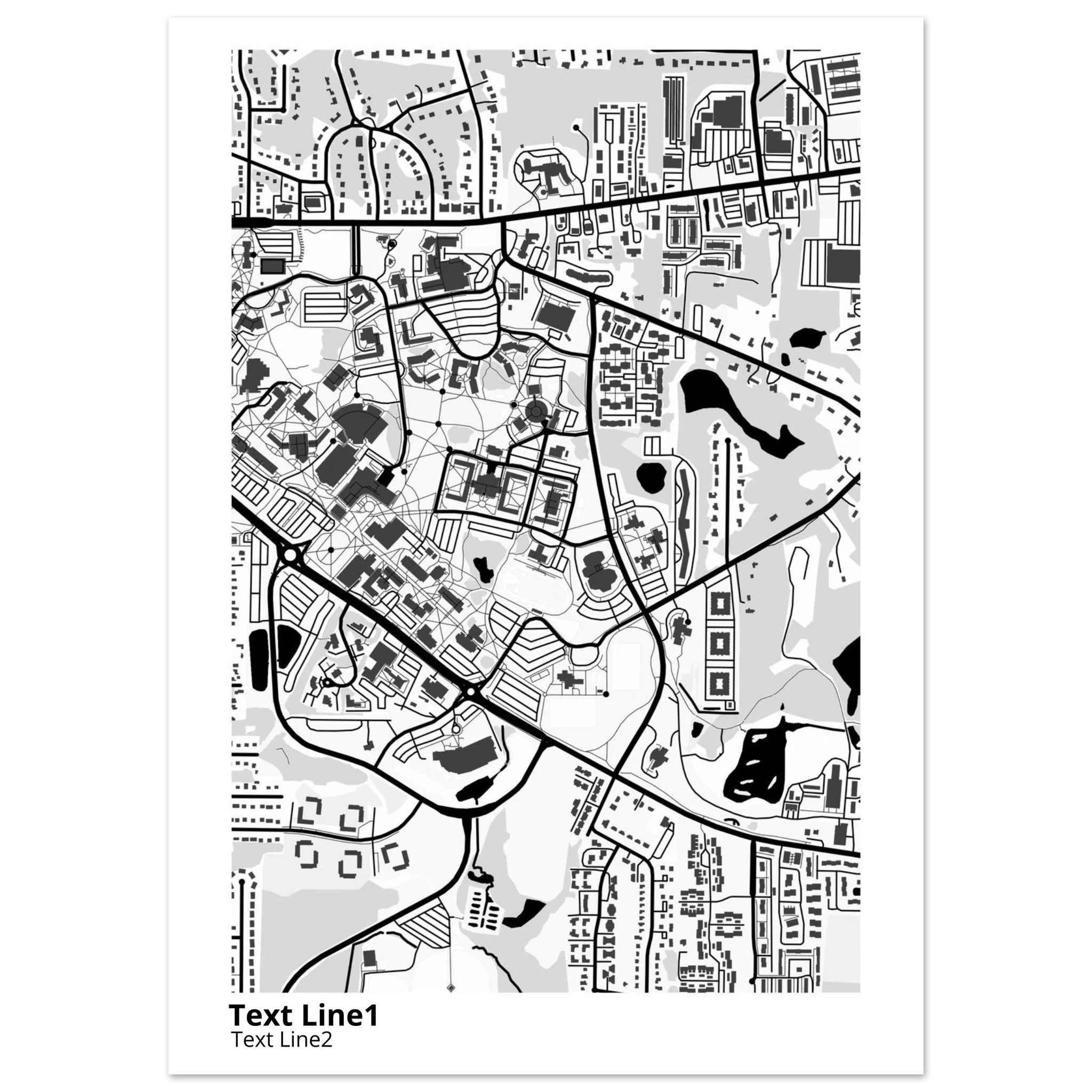 Kent State University At Kent Ohio Campus Map Poster Graduation Gift Ink And Atlas Kent State University At Kent Ohio Campus Map Poster Graduation Gift Ink And Atlas