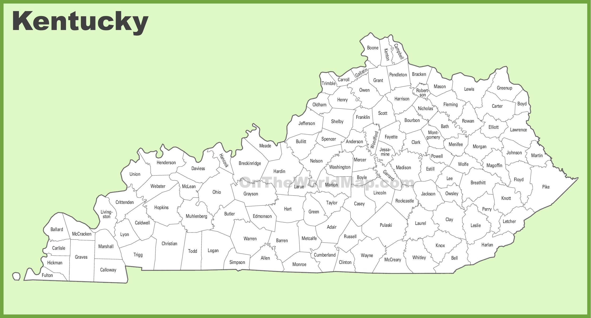 county map of ky
