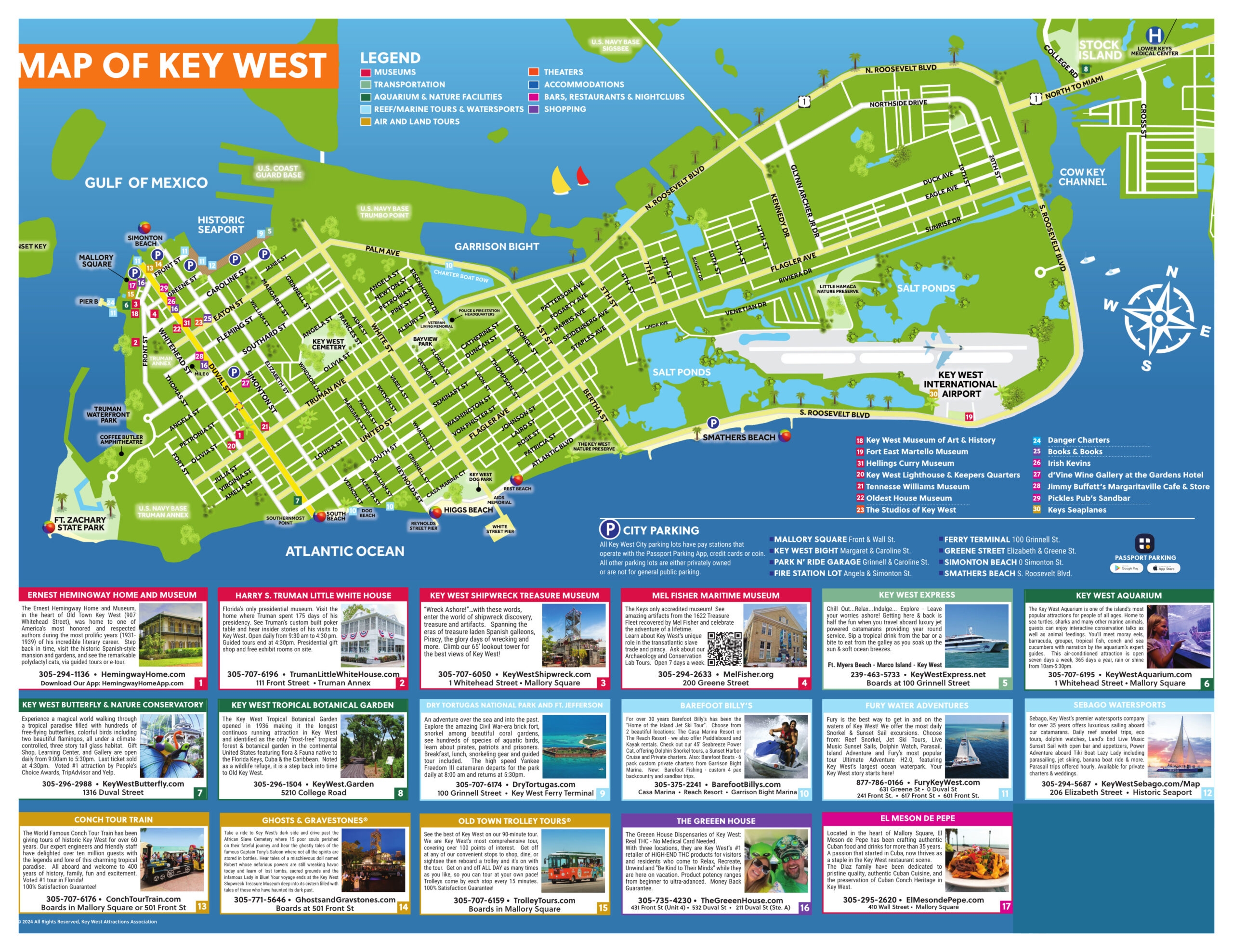 Key West Map Key West Attractions Association