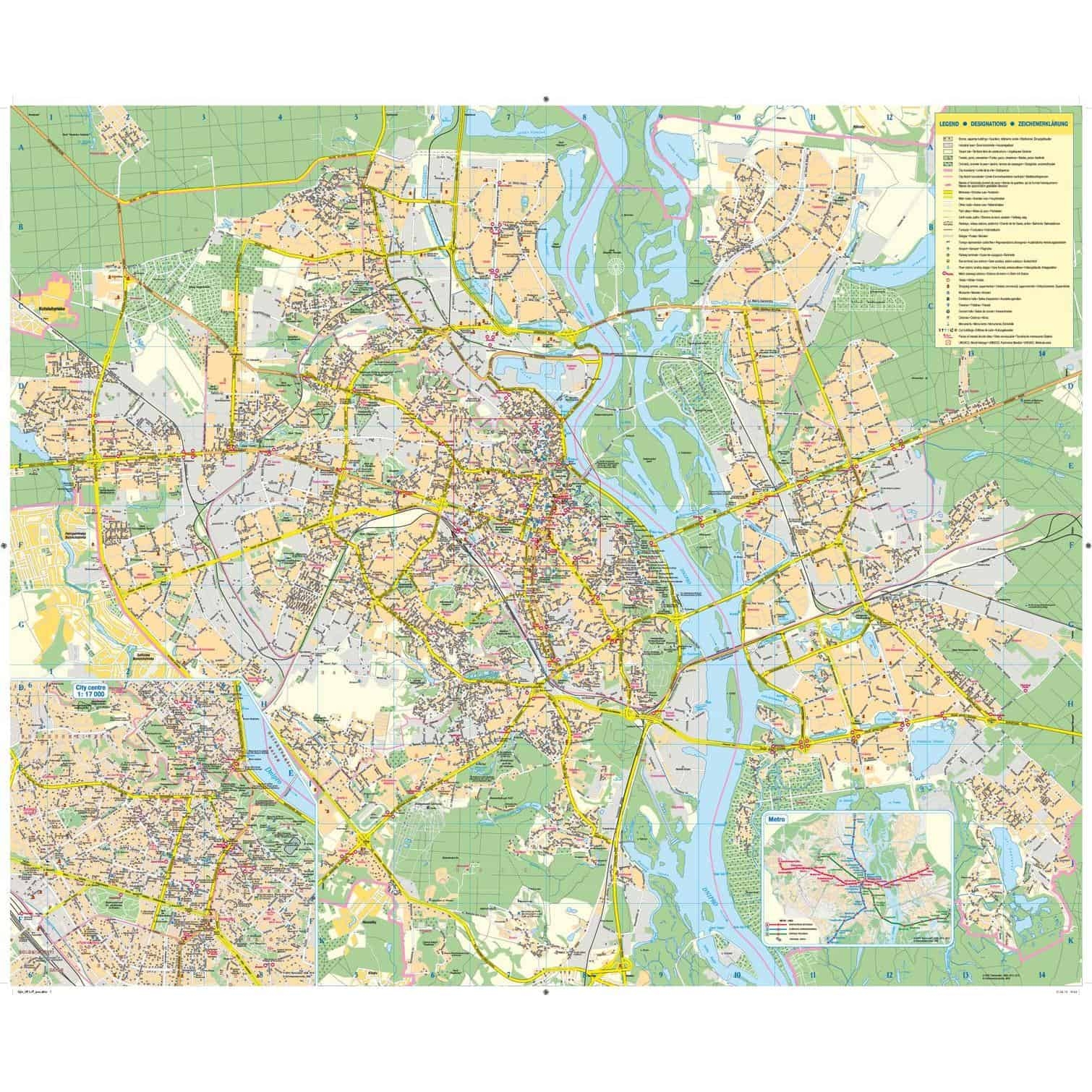 Kyiv Tourist Map Latynka By Kartographia The Map Shop