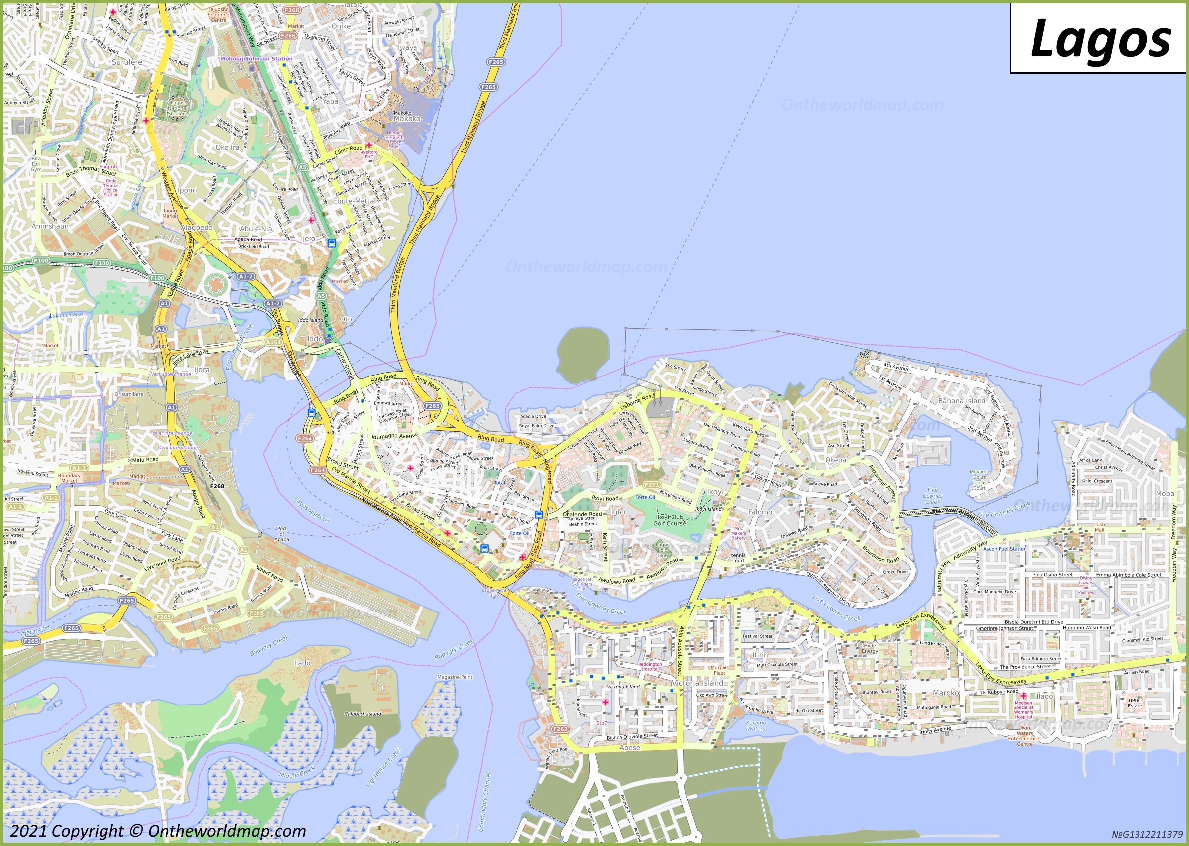 Lagos Map Nigeria Detailed Maps Of Lagos Lagos Map Nigeria Detailed Maps Of Lagos