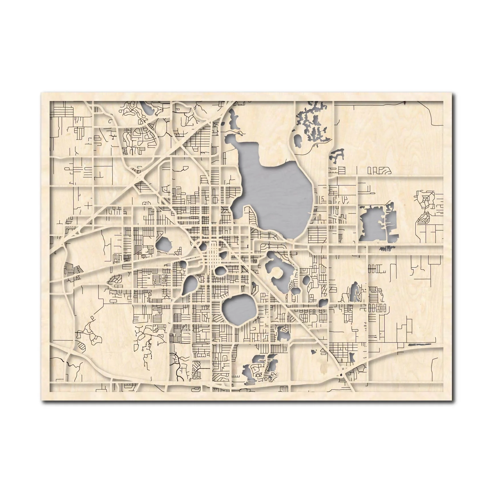 Lakeland FL City Map Catahoula Sign Co