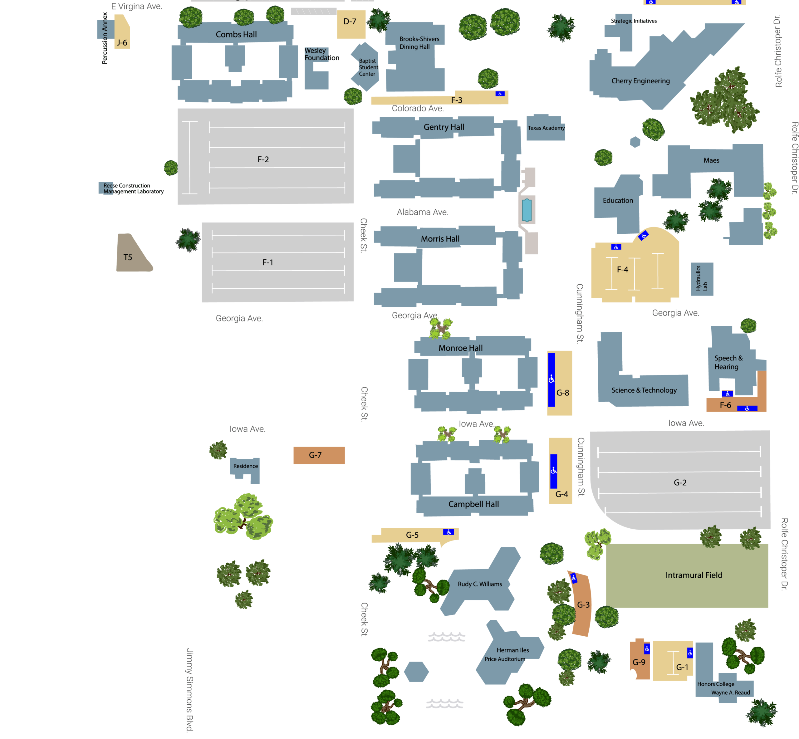 Lamar University Campus Map