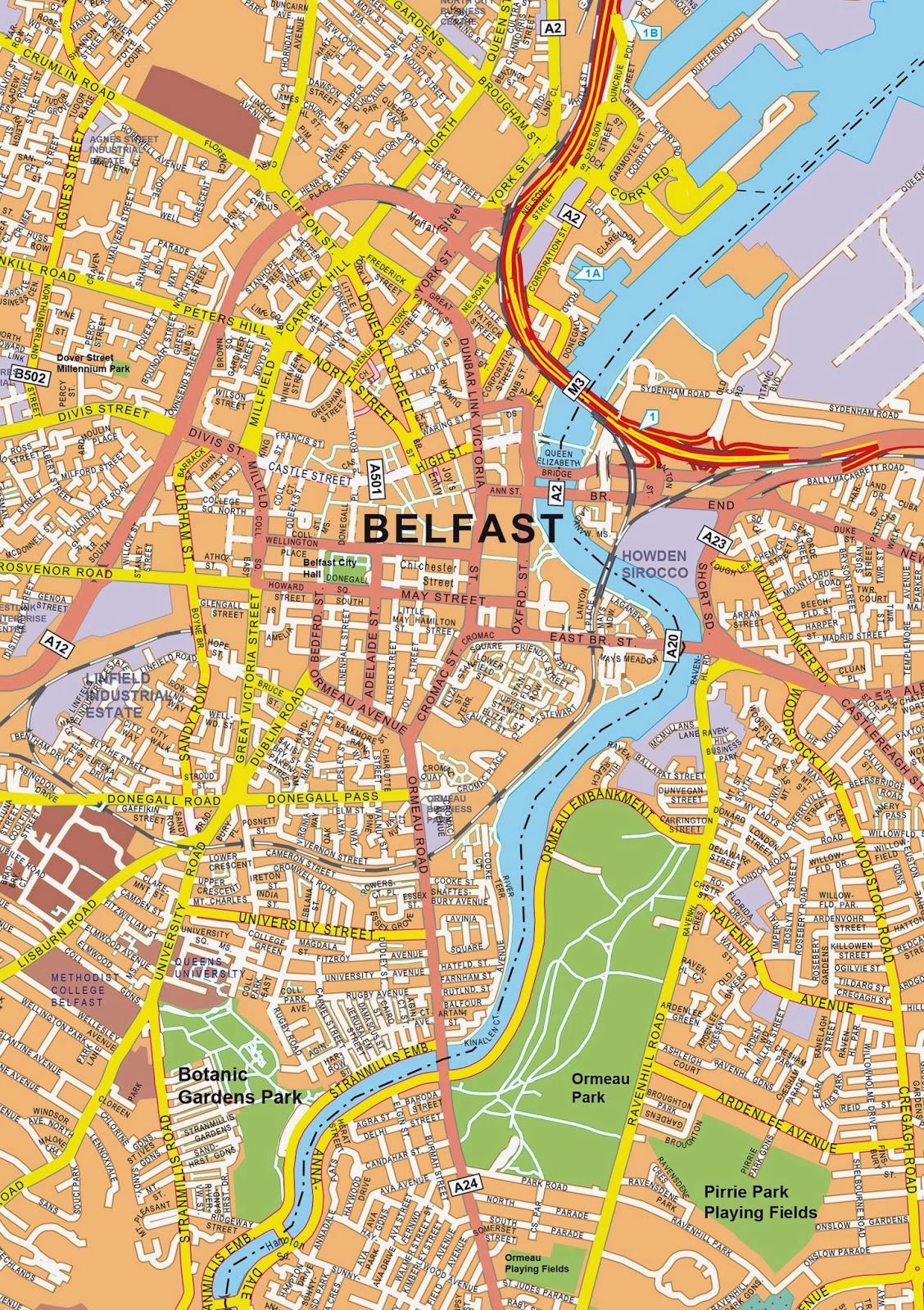 belfast city map belfast city map