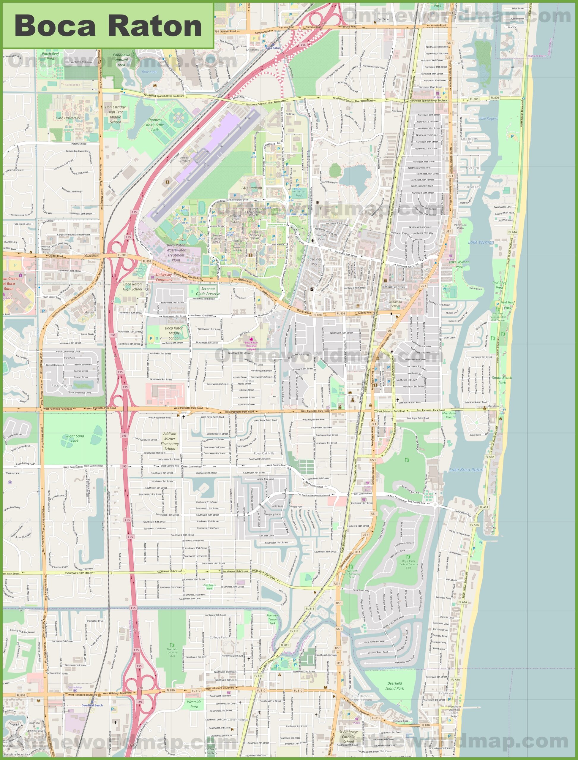 city of boca raton map city of boca raton map