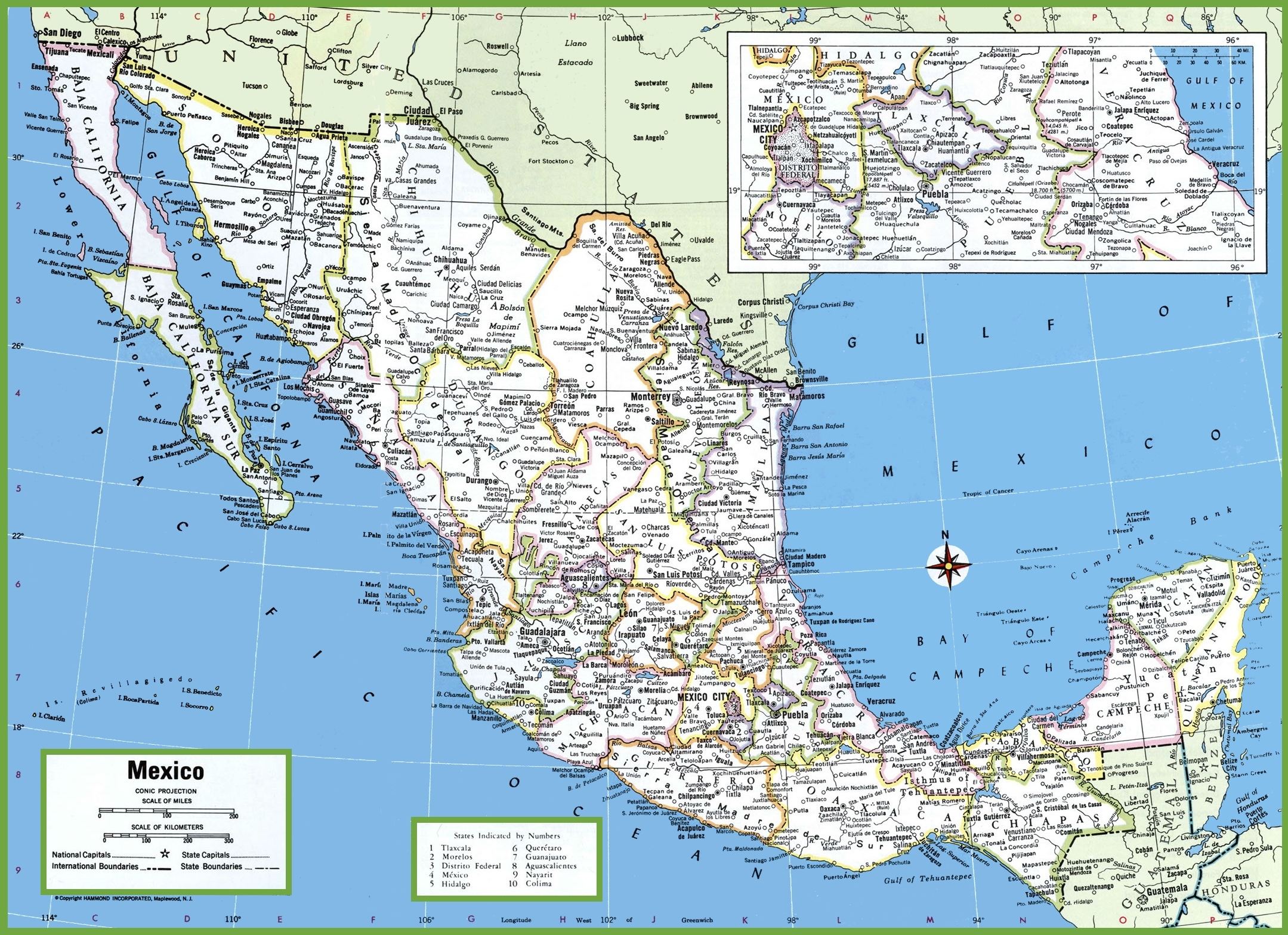 Large Detailed Map Of Mexico With Cities And Towns Ontheworldmap