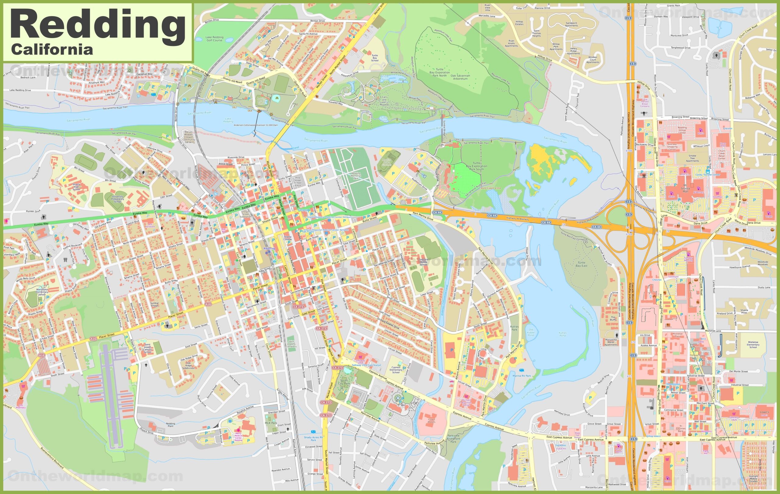 city of redding maps
